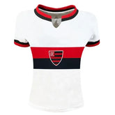 Camisa Flamengo Feminina Retrô 1976 Branca Liga Retrô